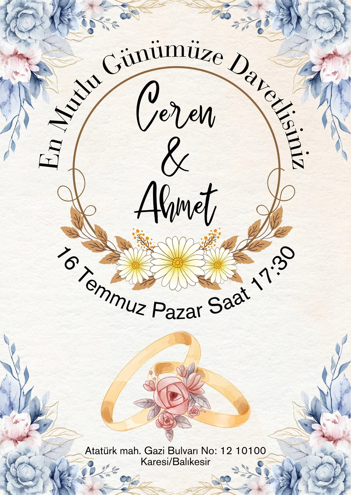 Zarif Davetiye Modeli #118