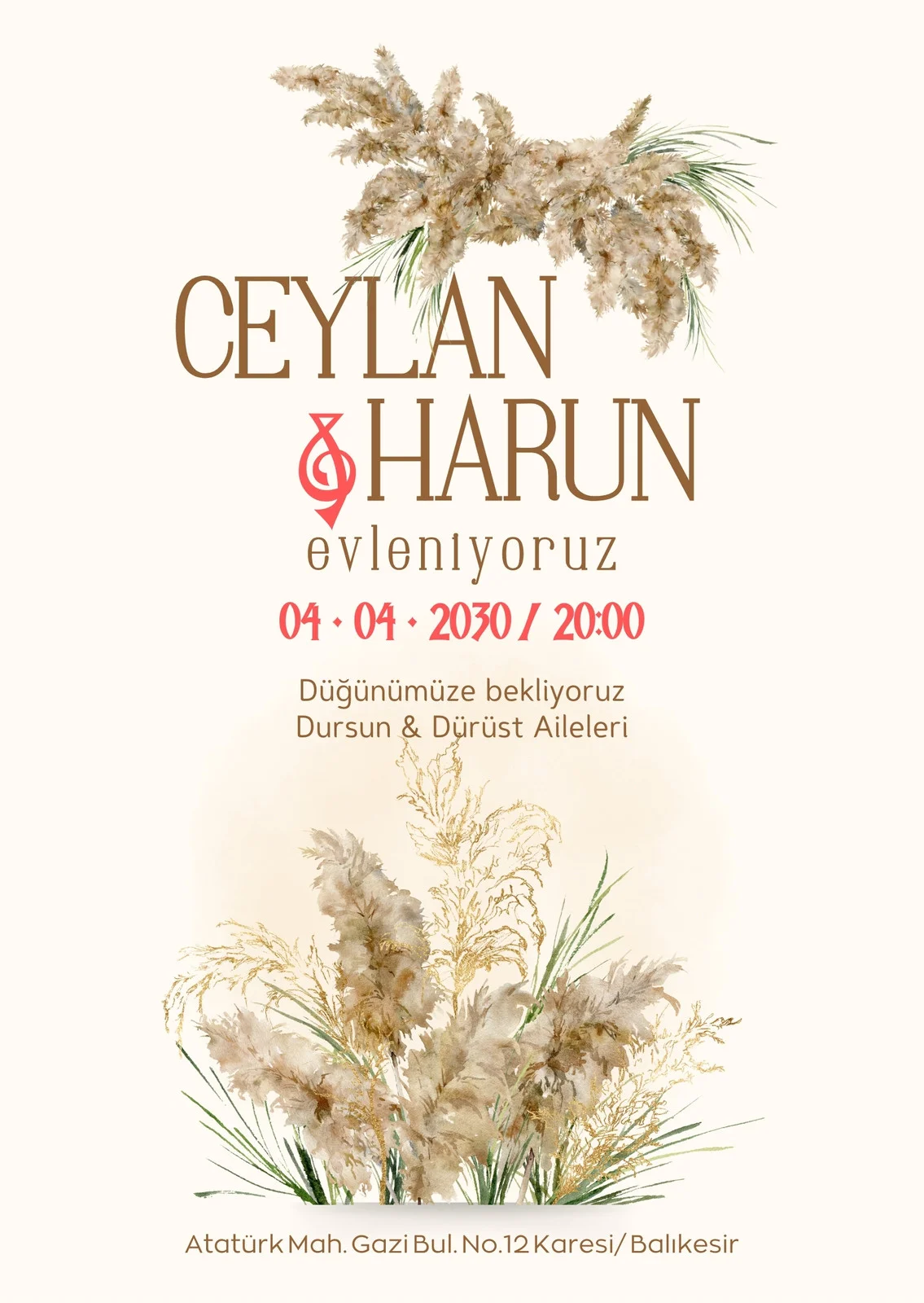 Zarif Davetiye Modeli #125