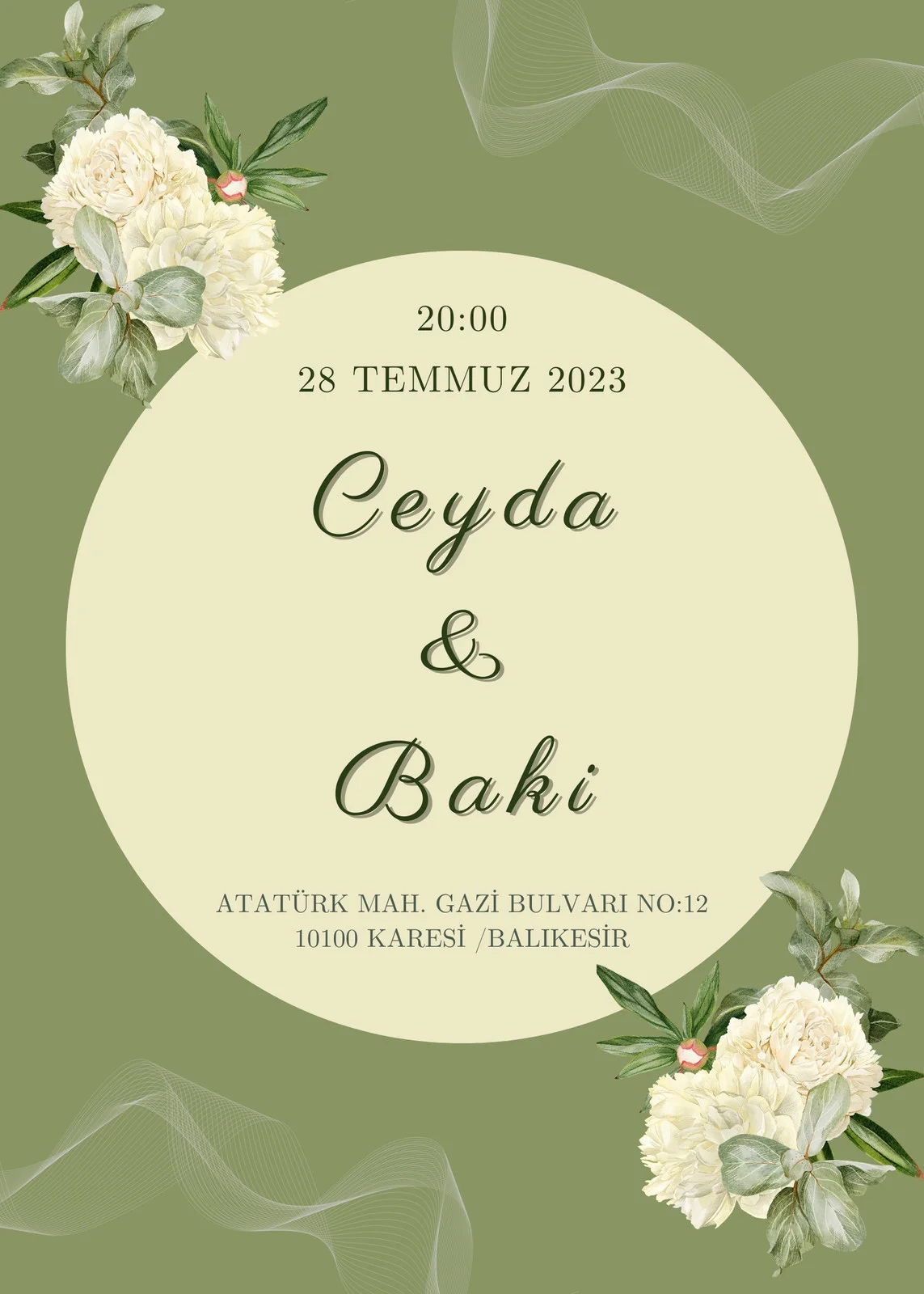 Zarif Davetiye Modeli #132