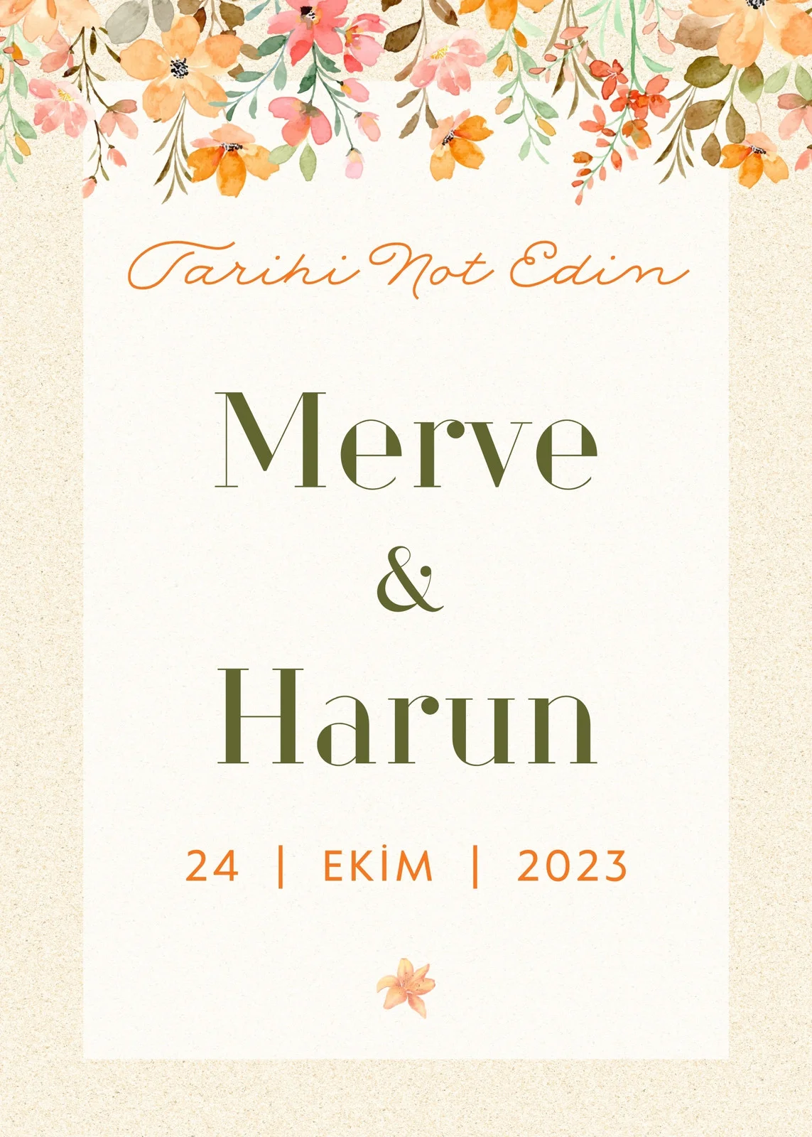 Zarif Davetiye Modeli #135