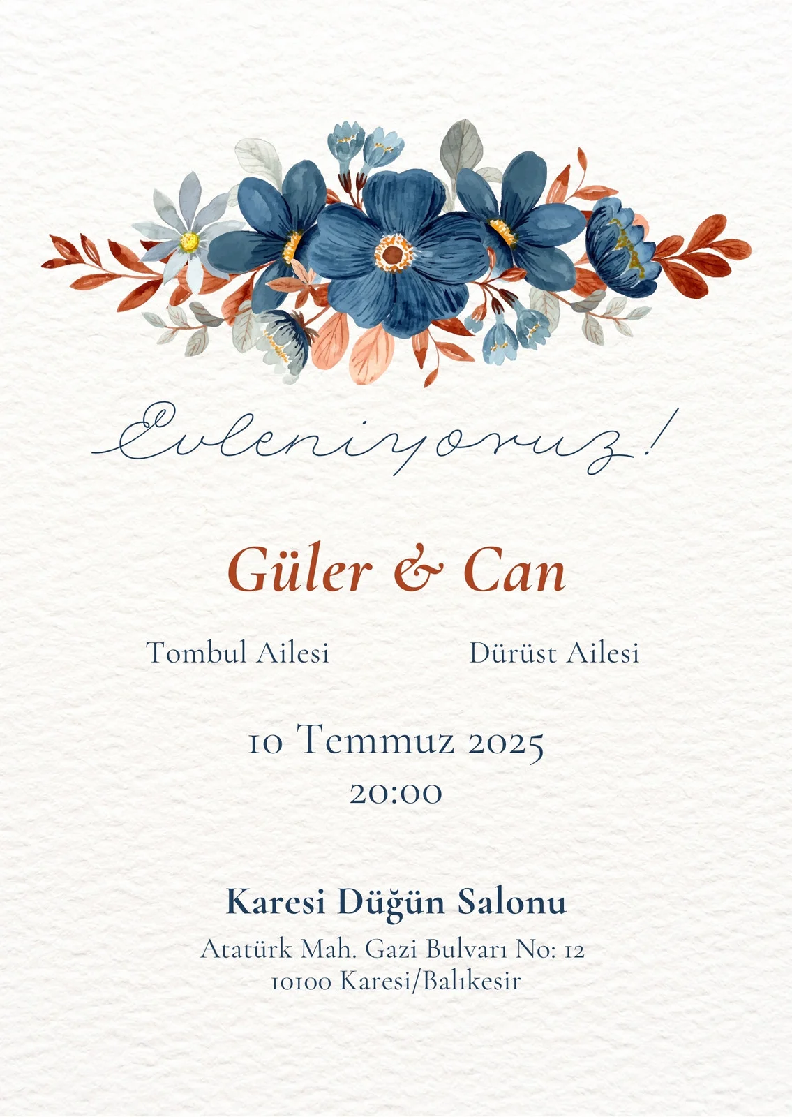Zarif Davetiye Modeli #146
