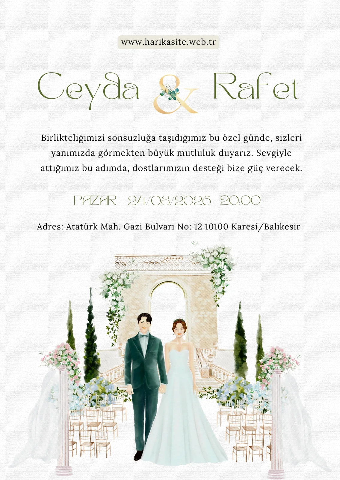 Zarif Davetiye Modeli #152