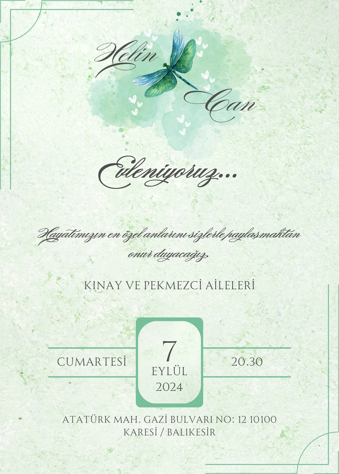 Zarif Davetiye Modeli #155