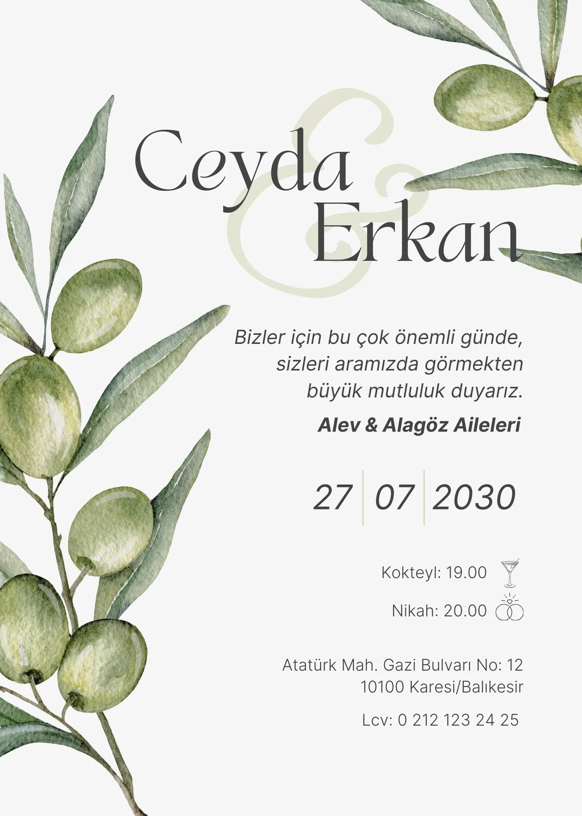 Zarif Davetiye Modeli #163