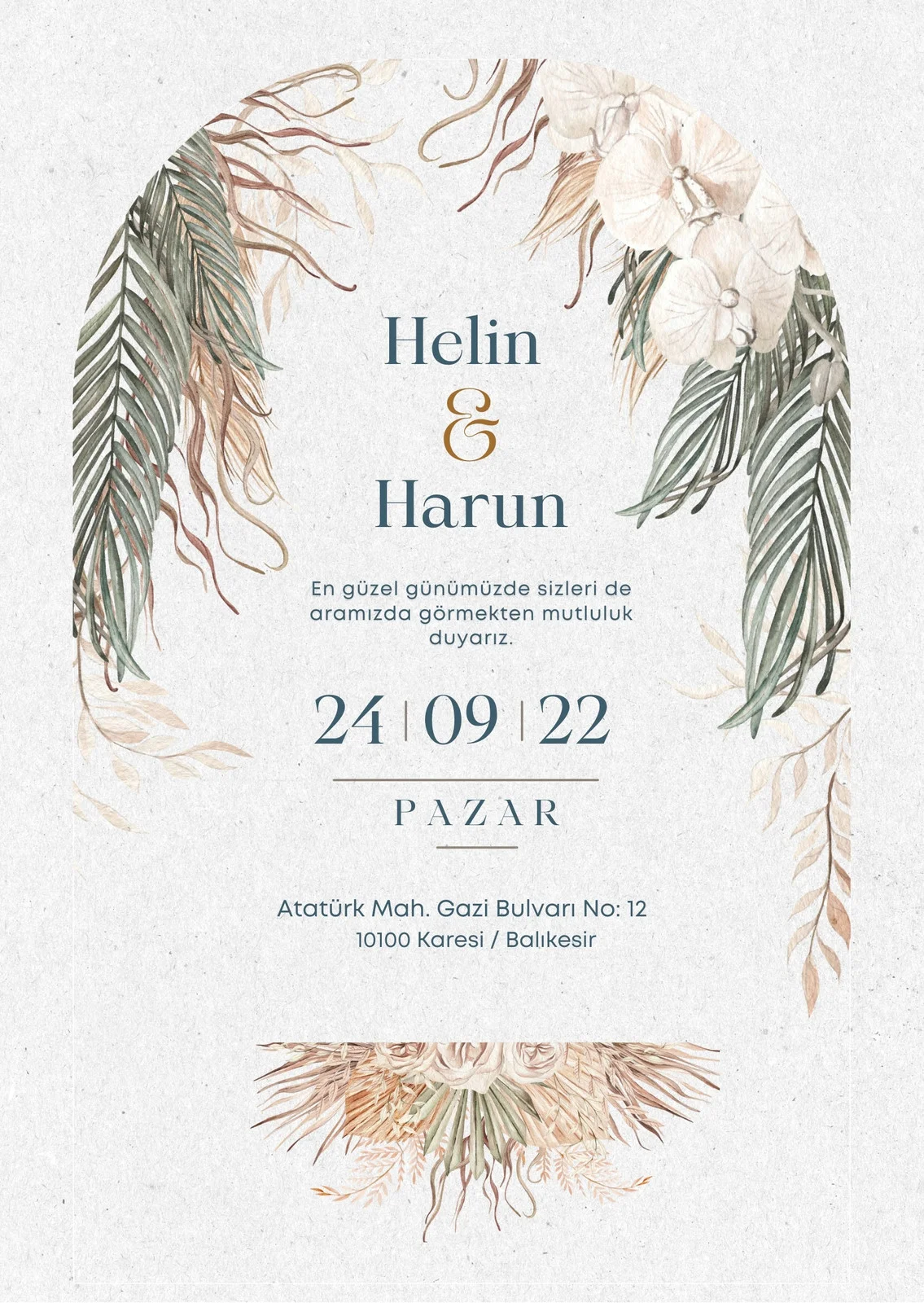 Zarif Davetiye Modeli #179