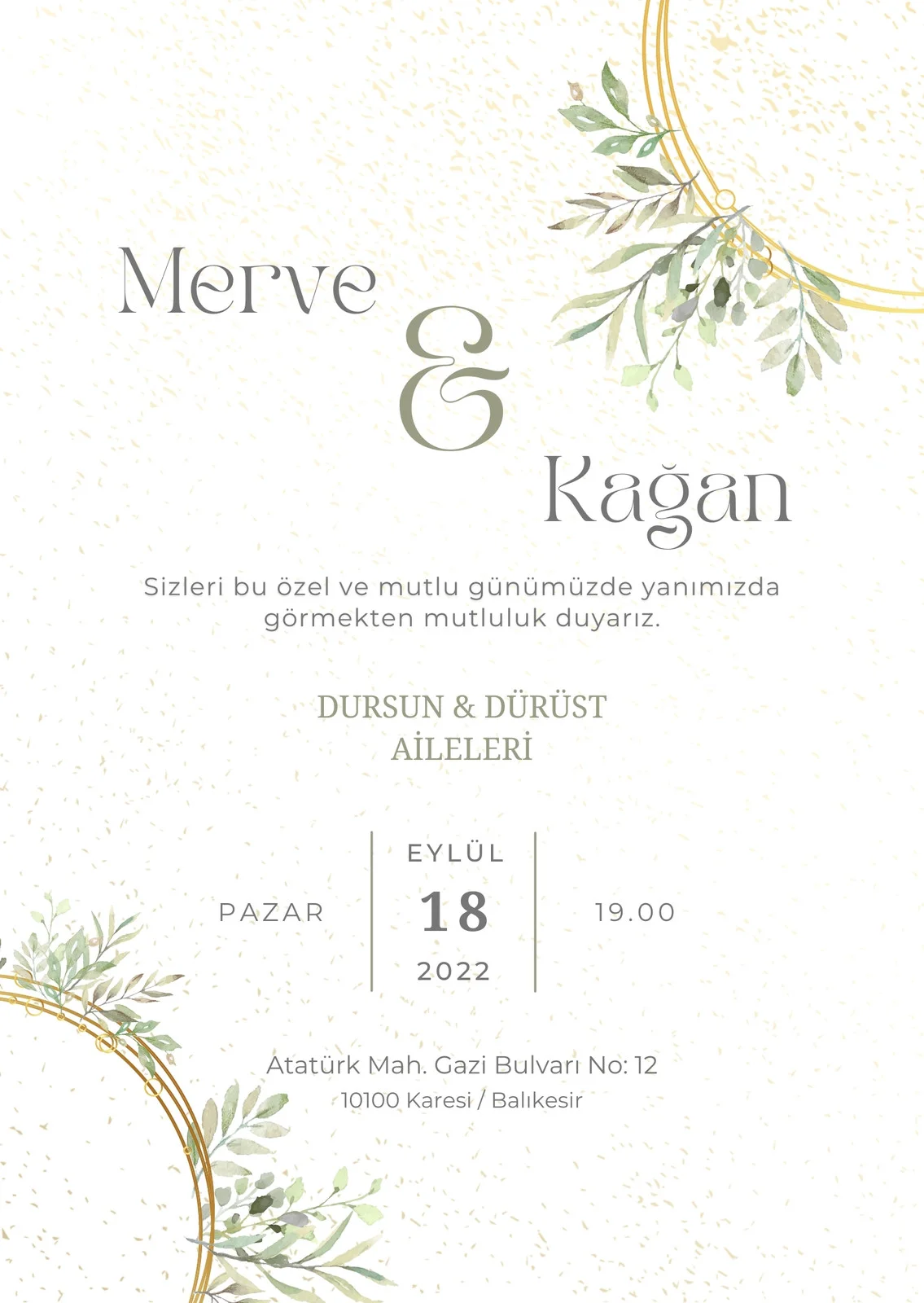 Zarif Davetiye Modeli #183