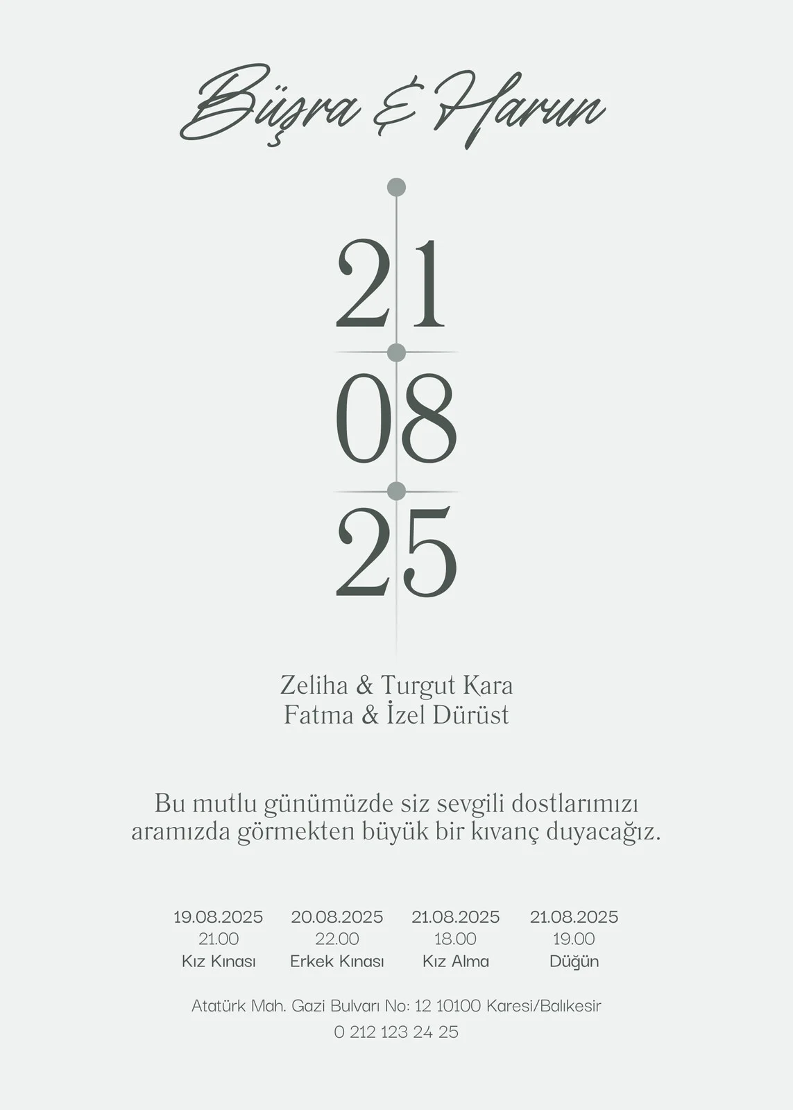 Zarif Davetiye Modeli #184