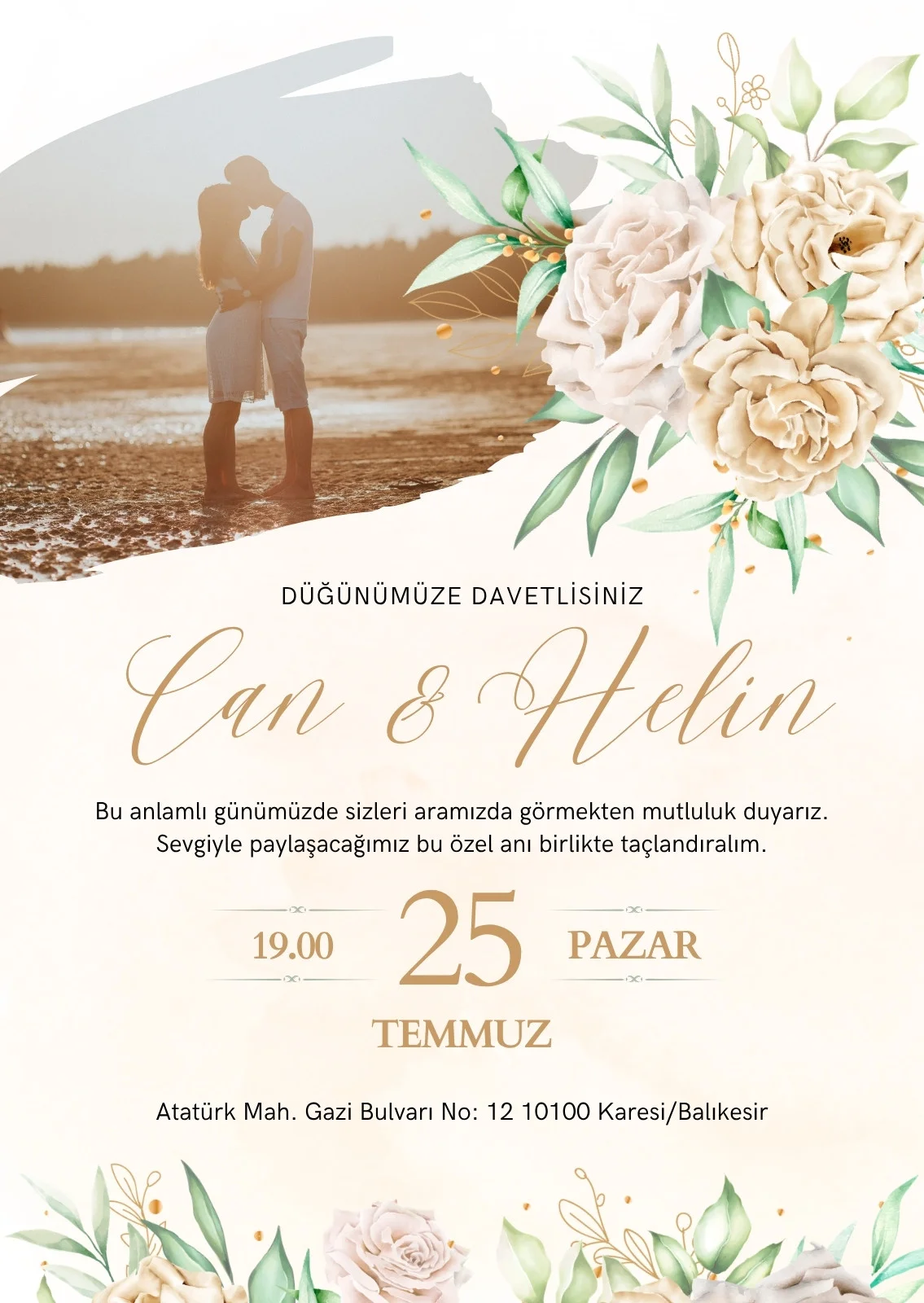 Zarif Davetiye Modeli #189