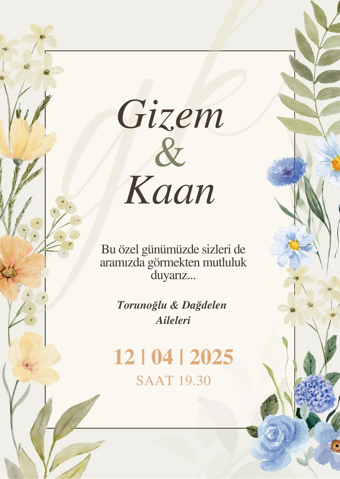 Zarif Davetiye Modeli #91