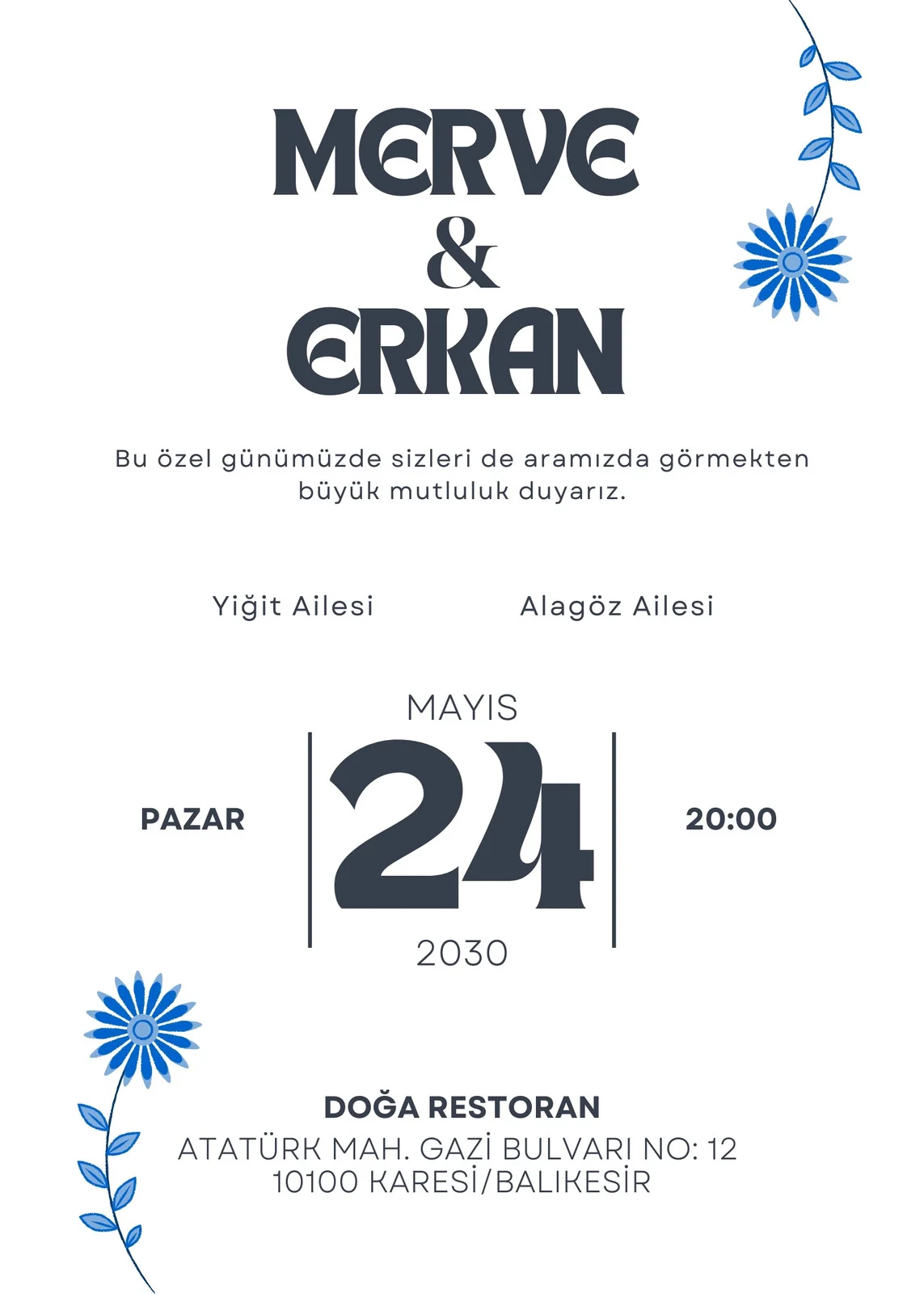 Zarif Davetiye Modeli #97