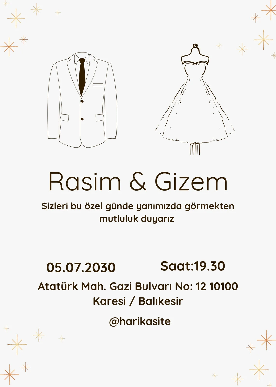 Zarif Davetiye Modeli #98